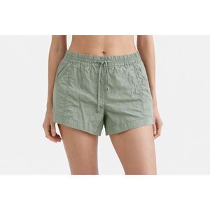Apiece Apart Trail Utility Pull-On Shorts Safari Green 100% Cotton Size 4